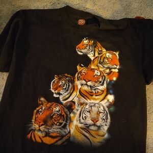 Adult Tiger Graphic T-Shirt - Black XL
